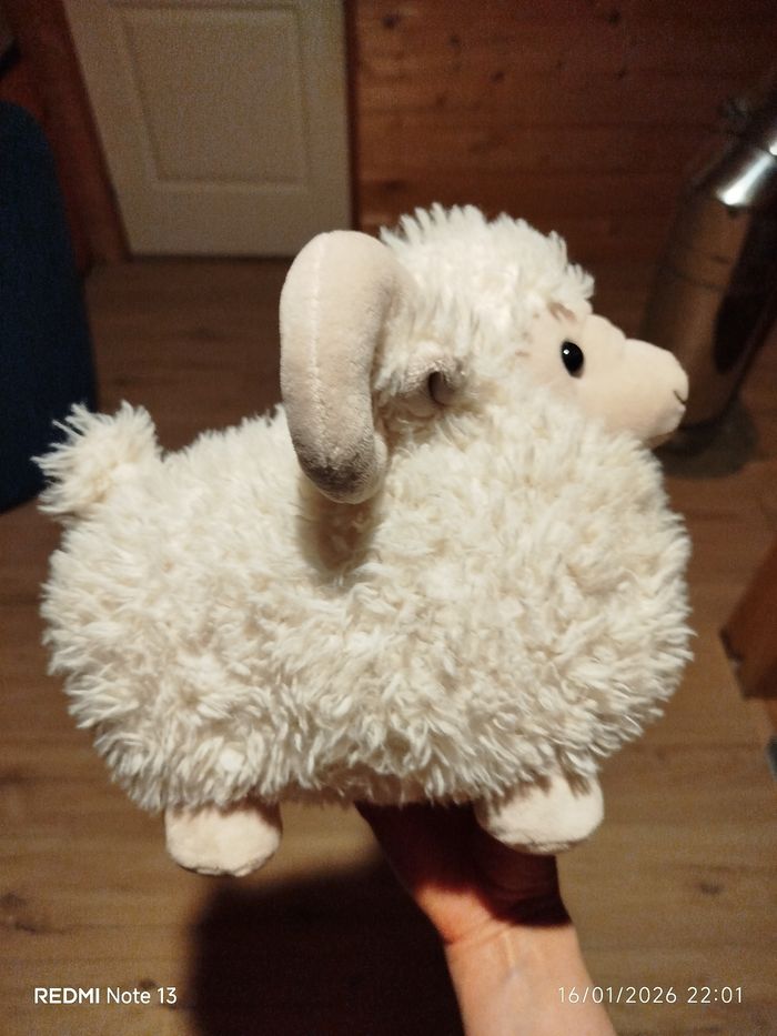 Peluche gipsy bouc bélier blanc - photo numéro 3