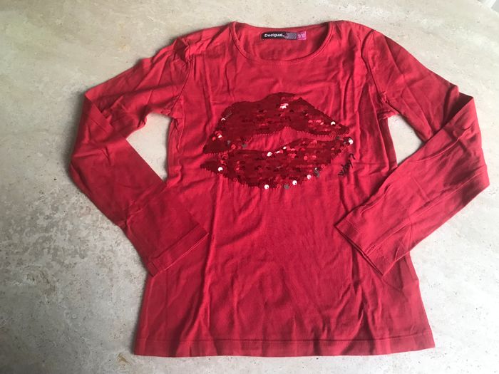 T-Shirt « Desigual » rouge - Taille : 9/10 ans