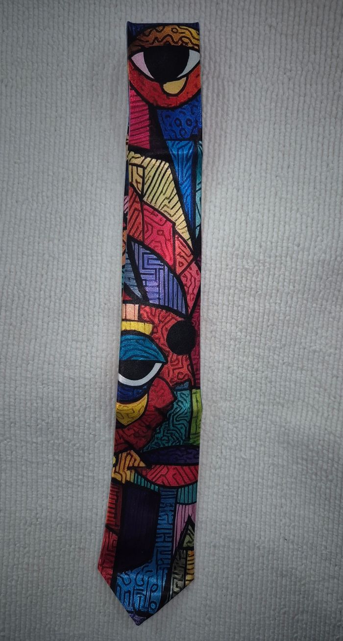 Cravate Arty / cubisme moderne - photo numéro 3