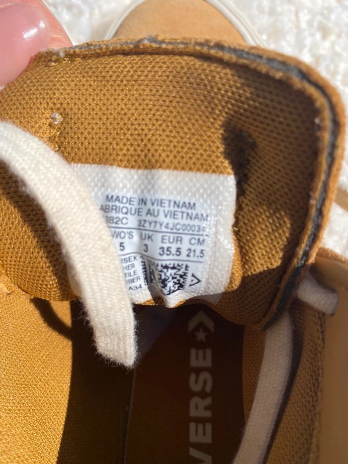 Converse montante jaune moutarde - photo numéro 6