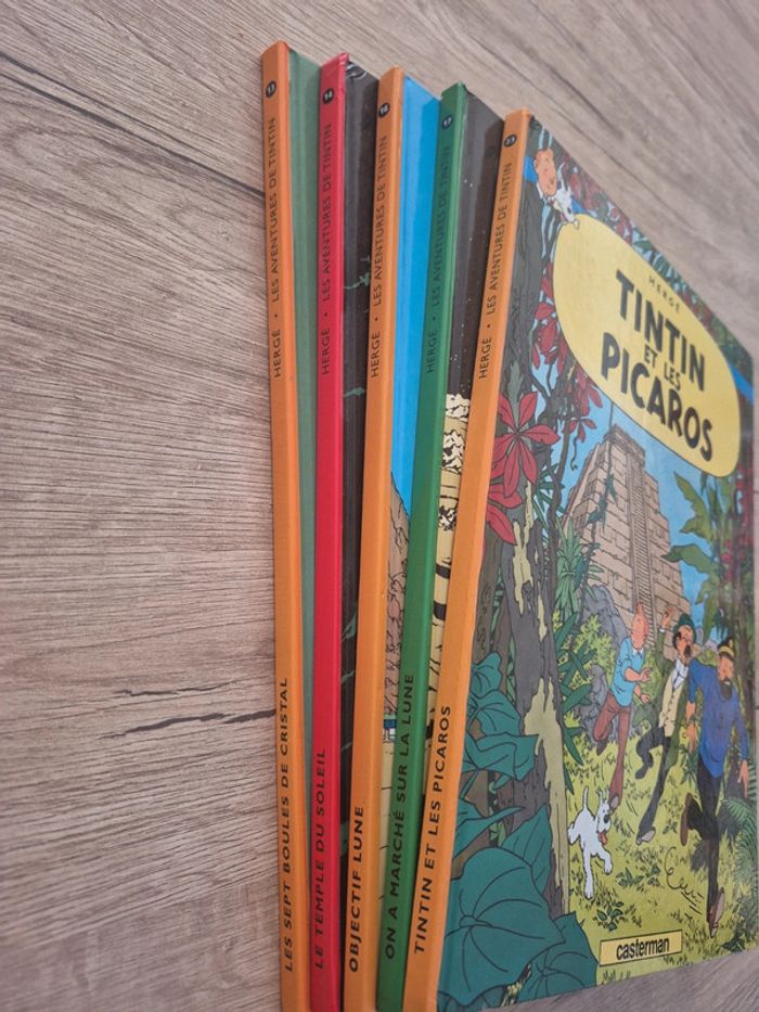 Lot de 5 bandes dessinées Tintin