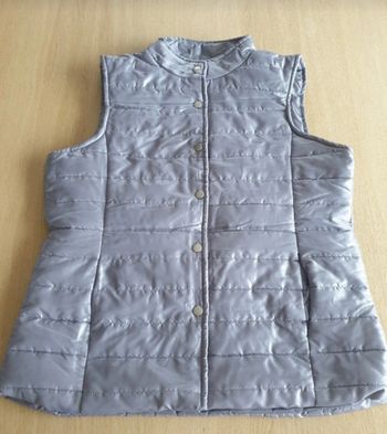 Gilet matelassé neuf gris argenté 