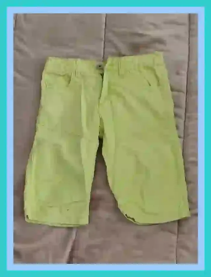 Pantacourt Inextenso jaune vert garçon 10 ans  7513981017 - photo numéro 8