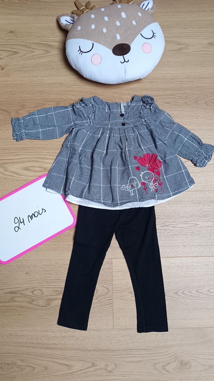 Blouse Orchestra et legging 24 mois