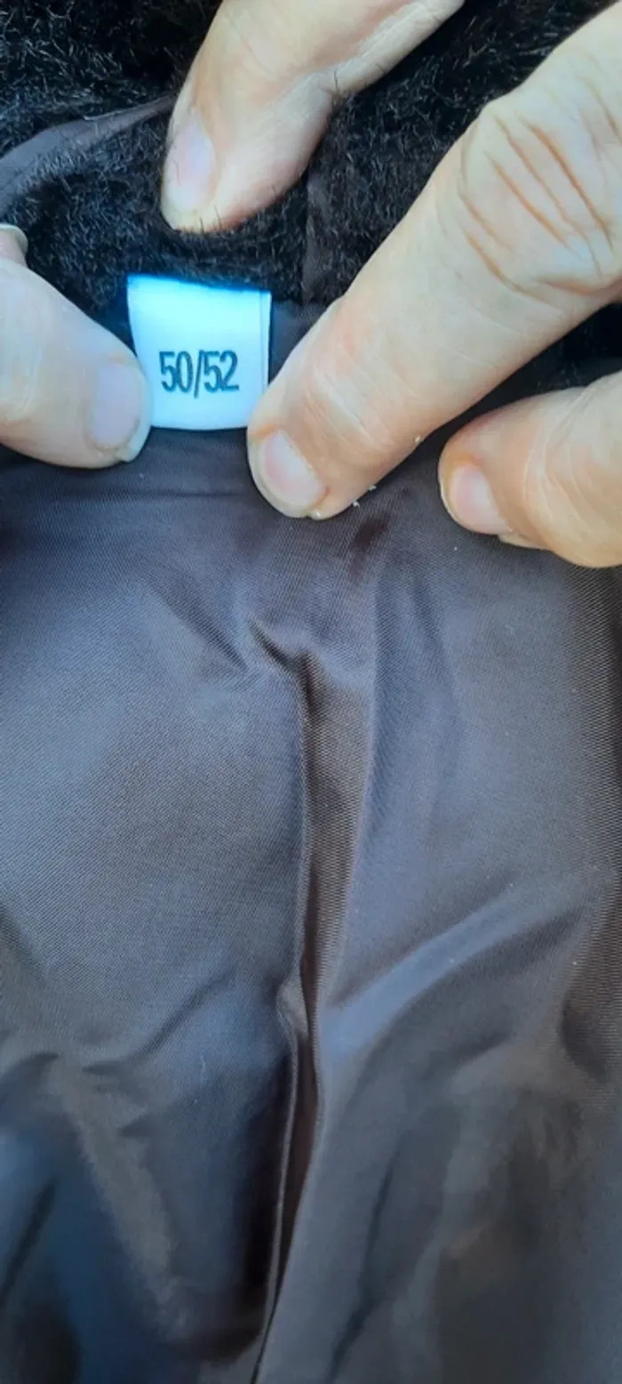 Veste en fausse fourrure marron – Taille 50/52 - photo numéro 6