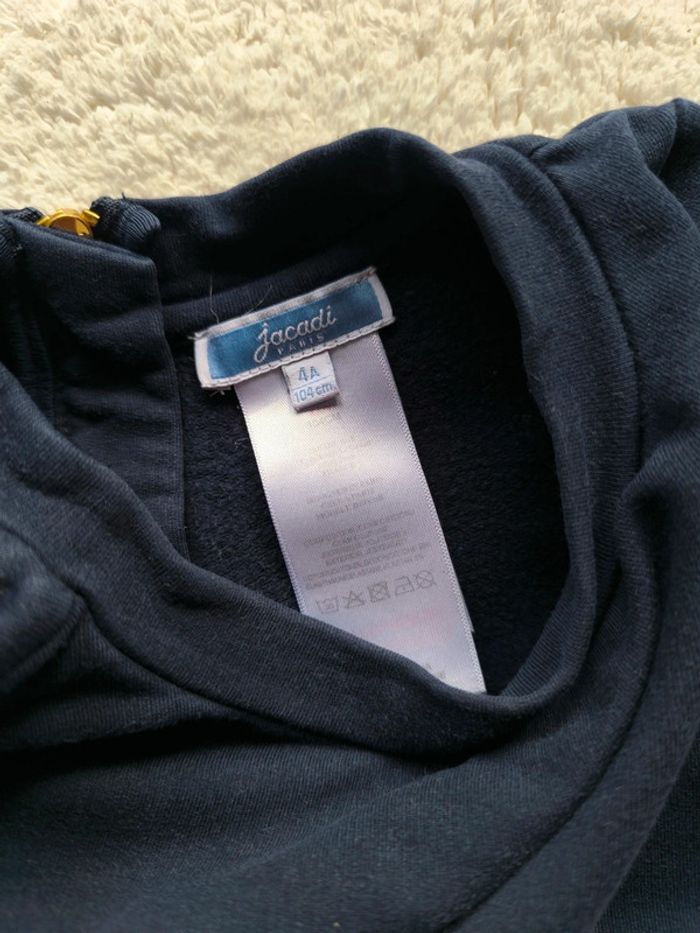 Pull bleu marine / Jacadi / Bonjour Paris / taille 4 ans - photo numéro 4