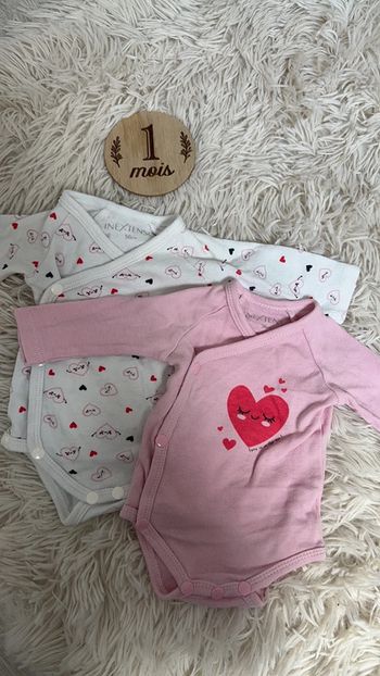 2 body manches longue 1 mois