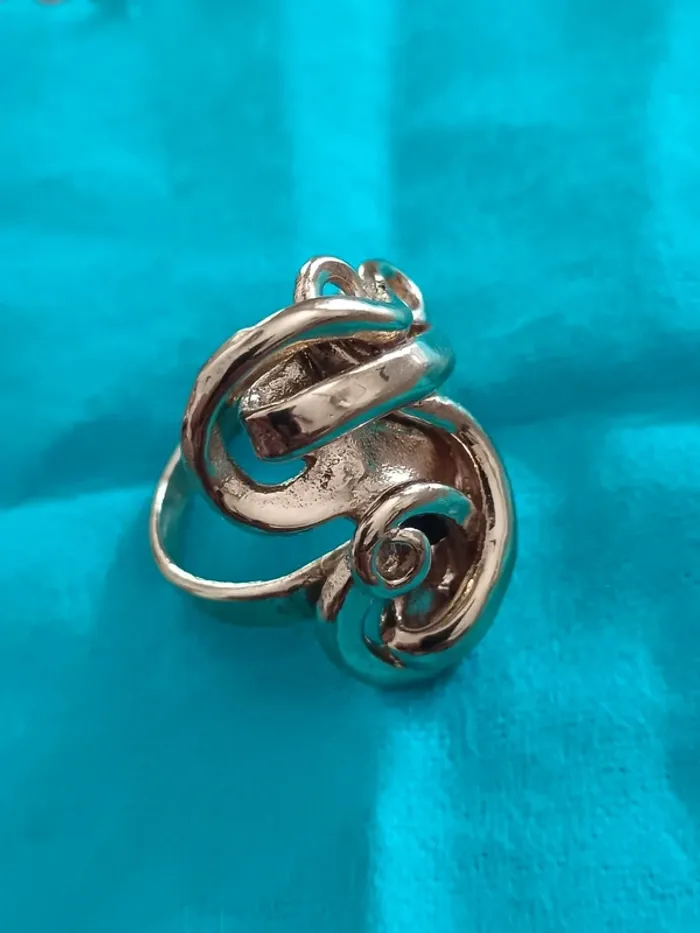 Bague chunk vintage doré - photo numéro 3