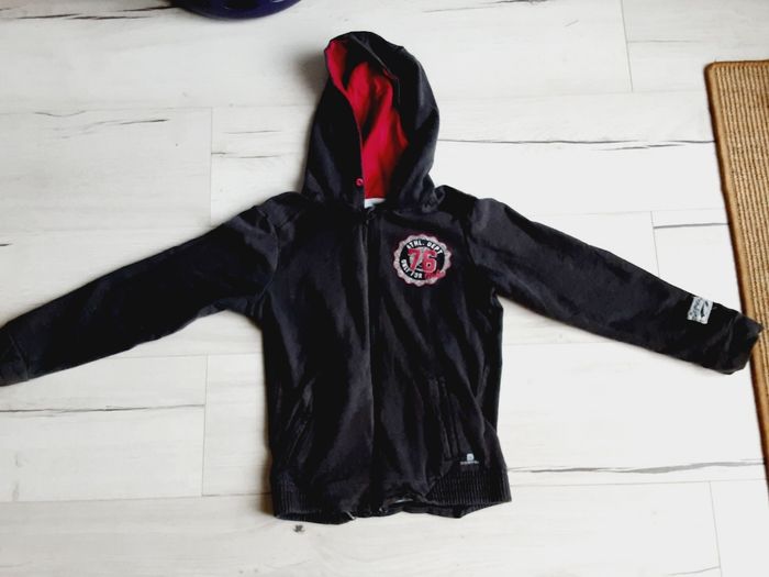 Vêtement fille gilet à capuche Oxylane gris 10 ans