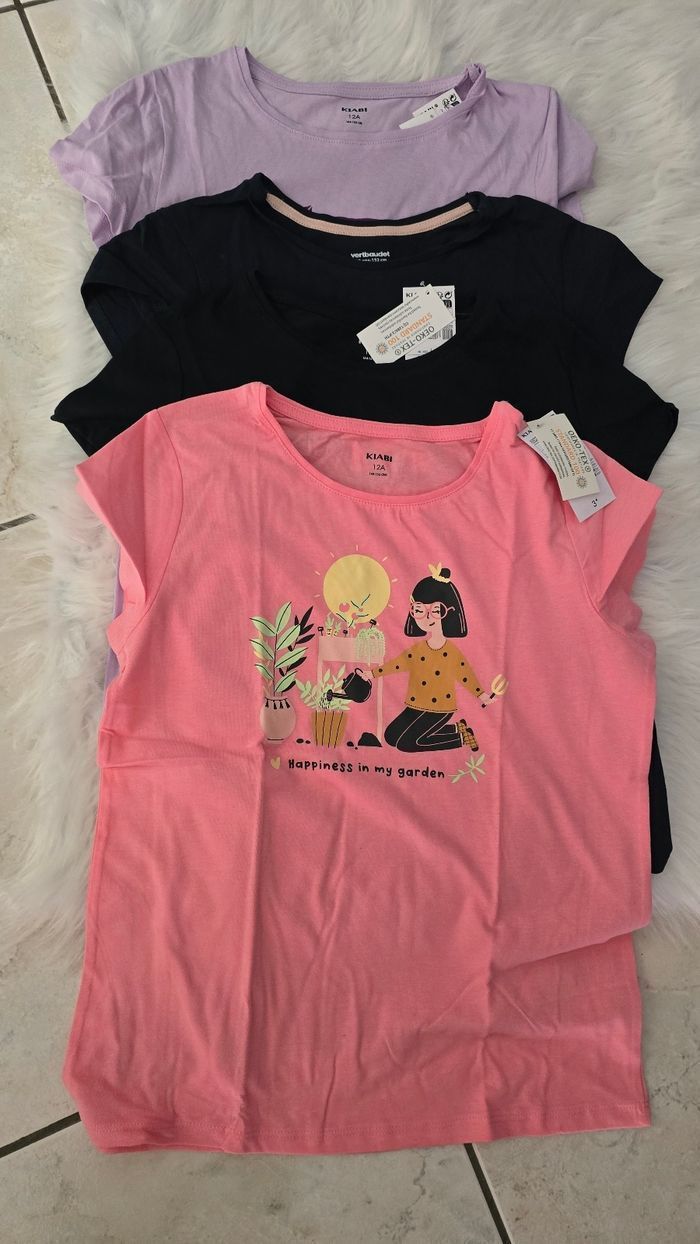 Neufs(non portés)😍🤩🥰 lot Tee-shirts mc 12 ans fille😍🤩🥰 - photo numéro 7