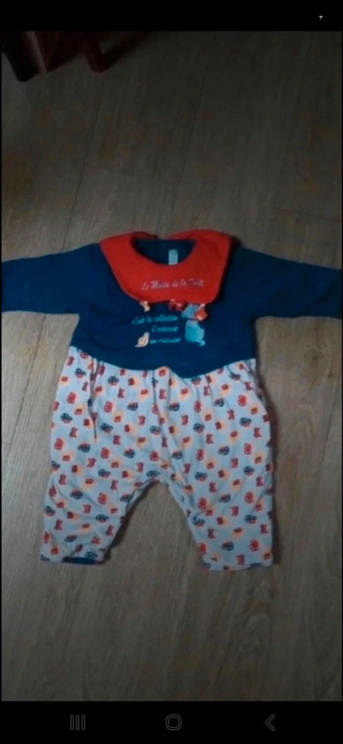 Pyjama très épais Clayeux 3mois 60cm ouverture arrière 👻