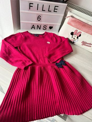 Robe pull sergent major bordeau 6 ans