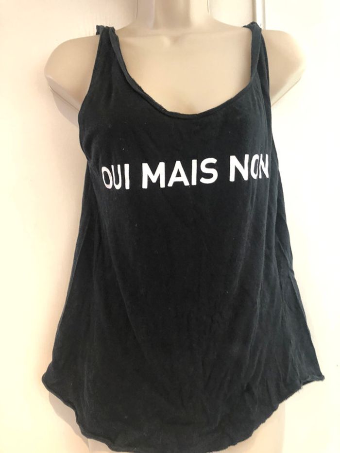 T-shirt noir et blanc World Wide oui mais non