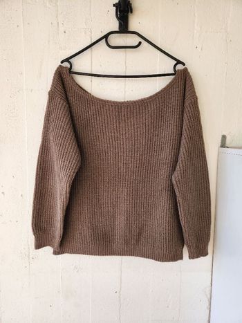 Pull marron épaules dénudées Missguided taille M/L