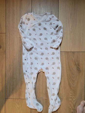 Pyjama velours 12 mois tbe