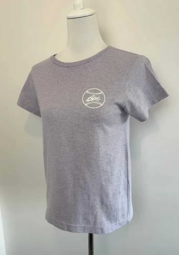 T-shirt APC femme mauve clair chiné taille S comme neuf