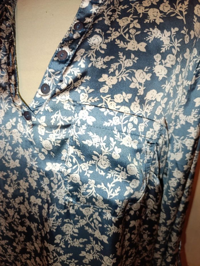 Sublime chemisier en satin Gemo taille 44 - photo numéro 5