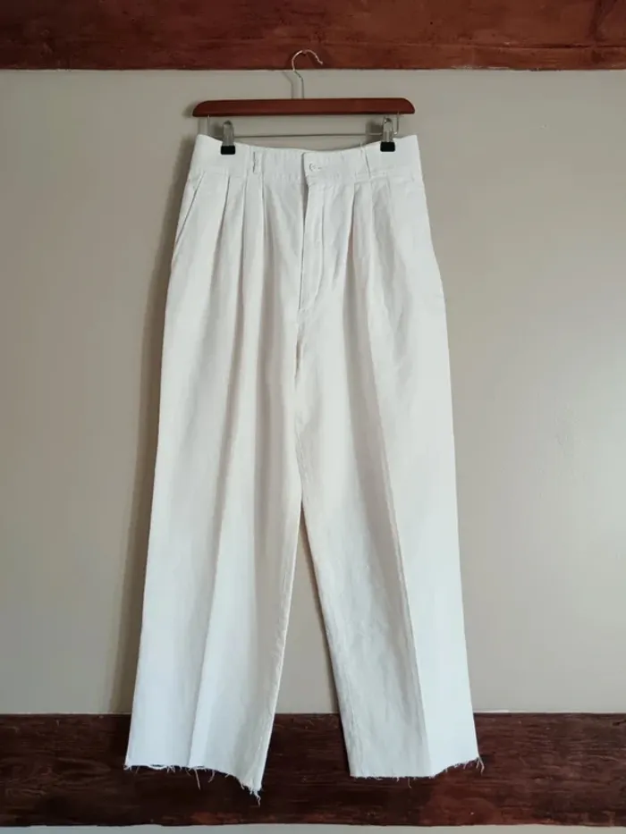 Pantalon blanc à pinces Newman - photo numéro 6