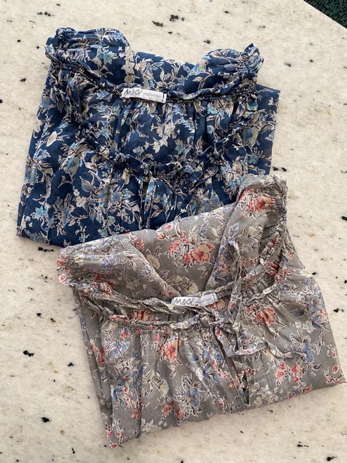 Lot de 2 blouses fleuries M&G XL