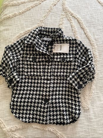 Surchemise épaisse 6 ans Zara noir et blanc