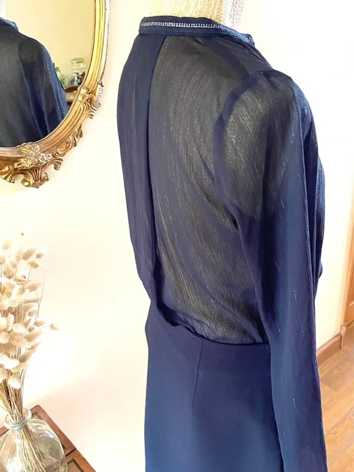 Sublime blouse chemise manche longue noir fluide Zara taille XS - photo numéro 6