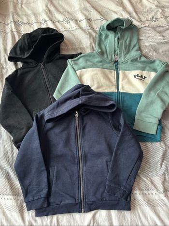 Lot de 3 sweats zippés