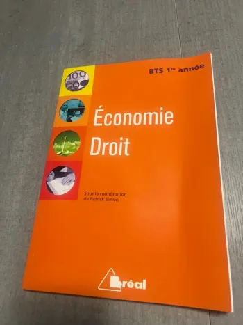Livre économie droit pour BTS 1ère année