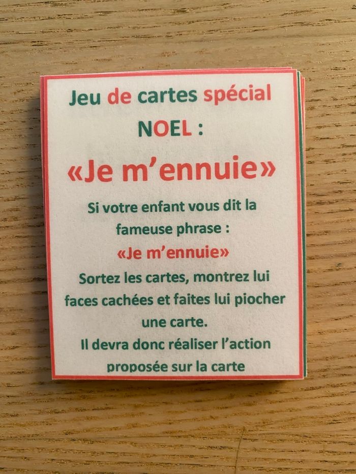 Jeu de 17 cartes : Je m’ennuie spécial Noël - photo numéro 2