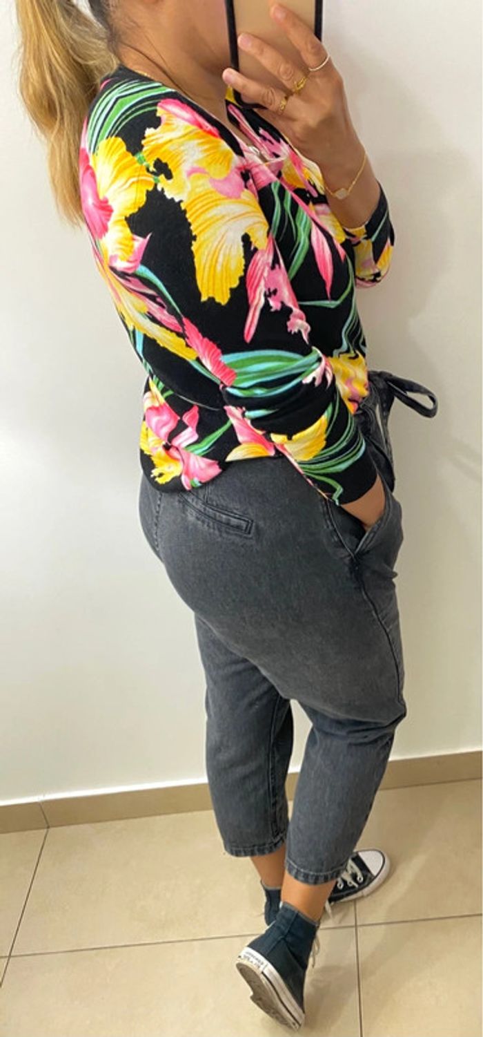 Superbe Pull Fin A Fleurs Taille L - photo numéro 6