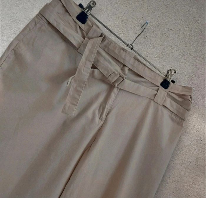 Pantalon léger beige jambes larges 42 - photo numéro 4