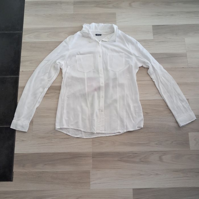 Chemise femme blanche imprimée à fleur au dos Influx taille 38