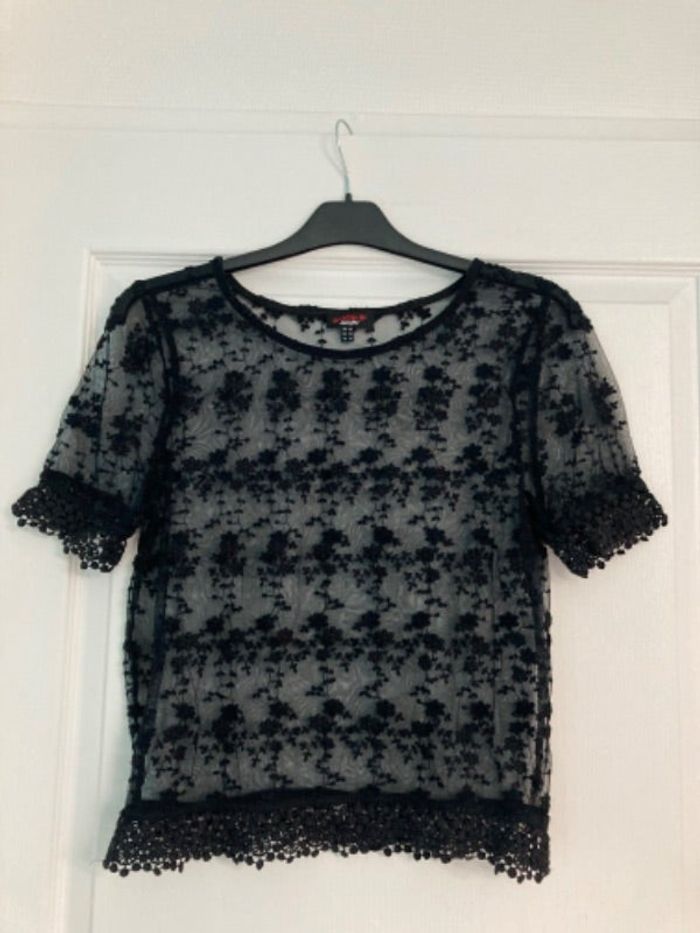 T-shirt noir transparent