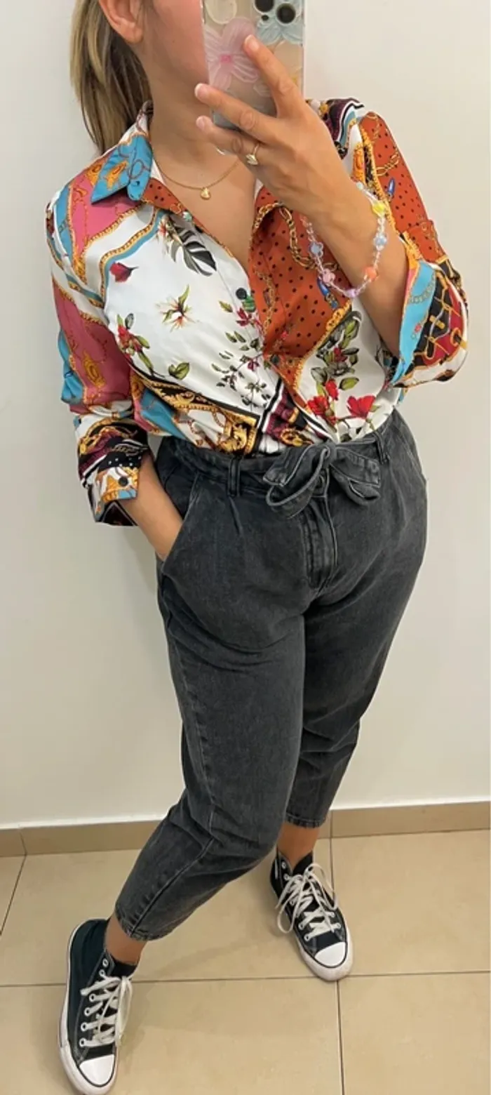 Chemise Satinée Imprimée - photo numéro 3
