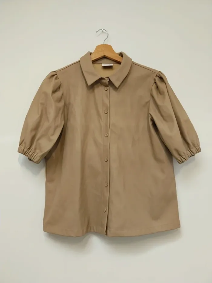 Blouse beige simili cuir Vila 40