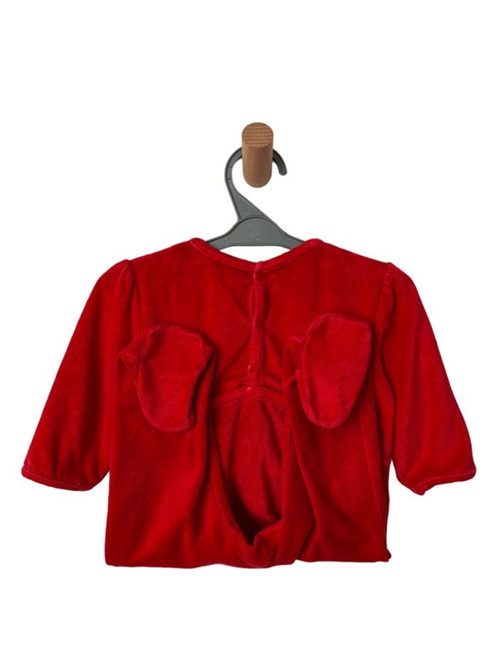 Pyjama en velours rouge, motifs Noël - DPAM 12 mois (74cm) - photo numéro 6