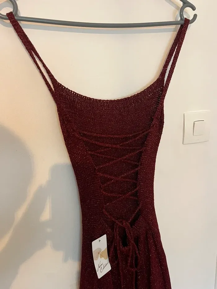 Robe dos nu bordeaux Boutique indépendante - photo numéro 3