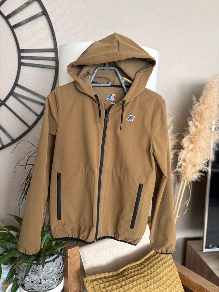Veste K-Way - marron/beige - taille S/36 - en très bon état - porté 1 fois