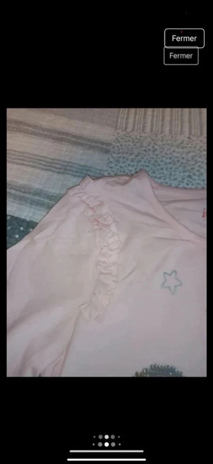 T-shirt manches longues rose clair fille orchestra - Disney taille 14 neuf sans étiquettes - photo numéro 6