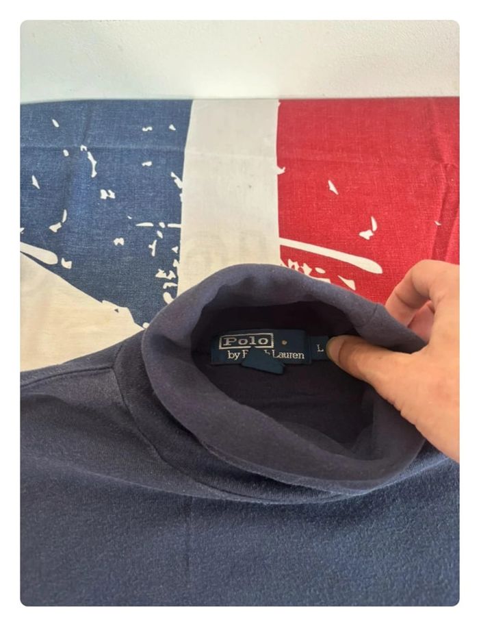 Col roulé Ralph Lauren taille L bleu marine/cavalier rouge - photo numéro 6