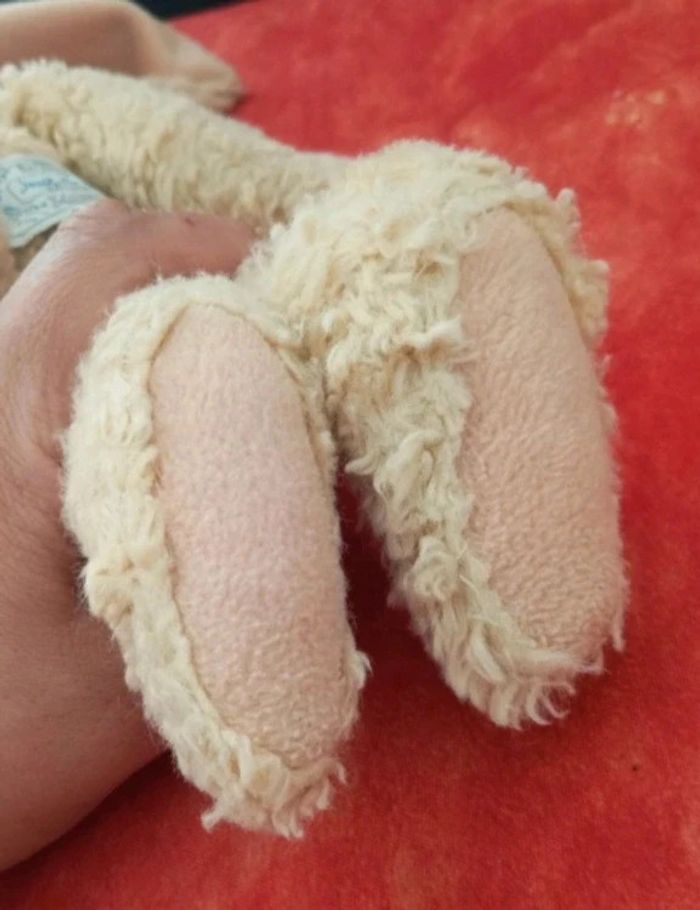 Peluche vintage lapin beige , jouet Maxime, Raynaud - photo numéro 5