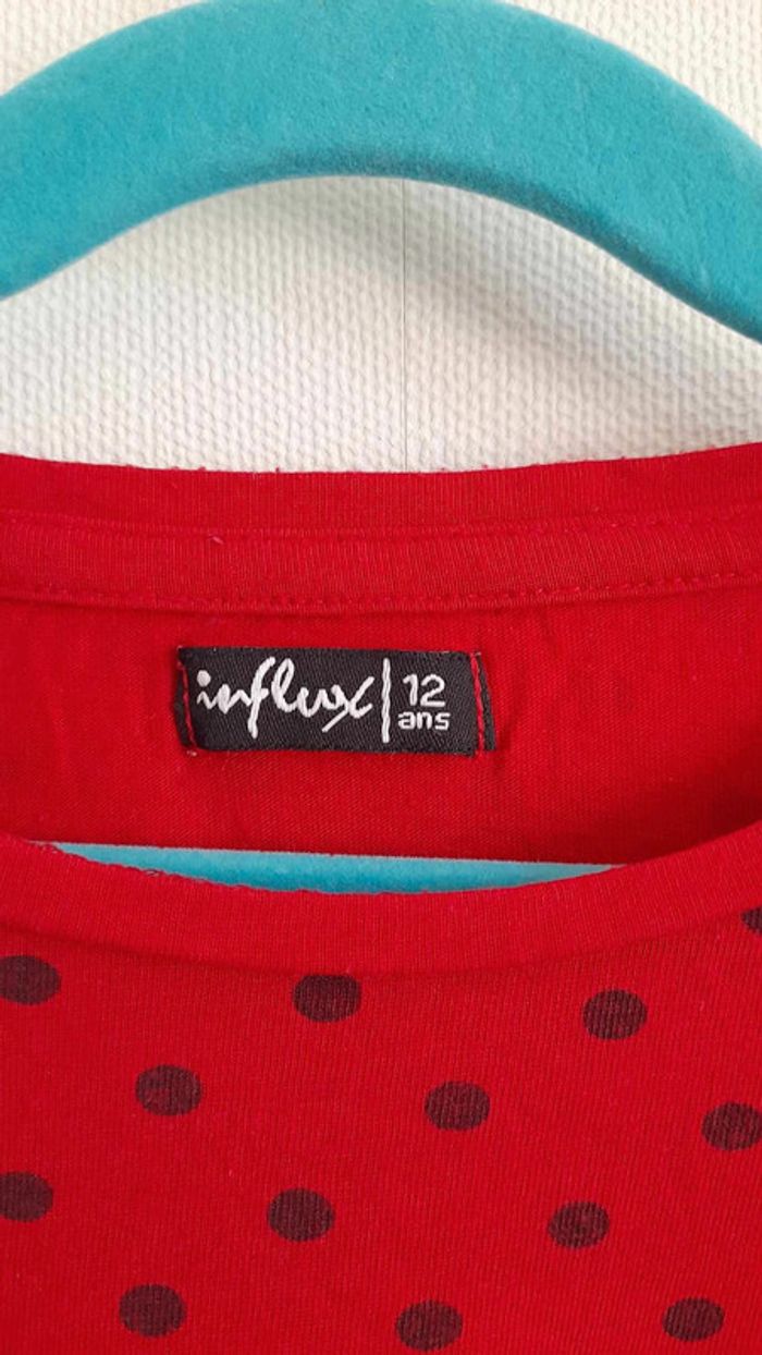Tee-shirt rouge manches courtes 12 ans - photo numéro 4