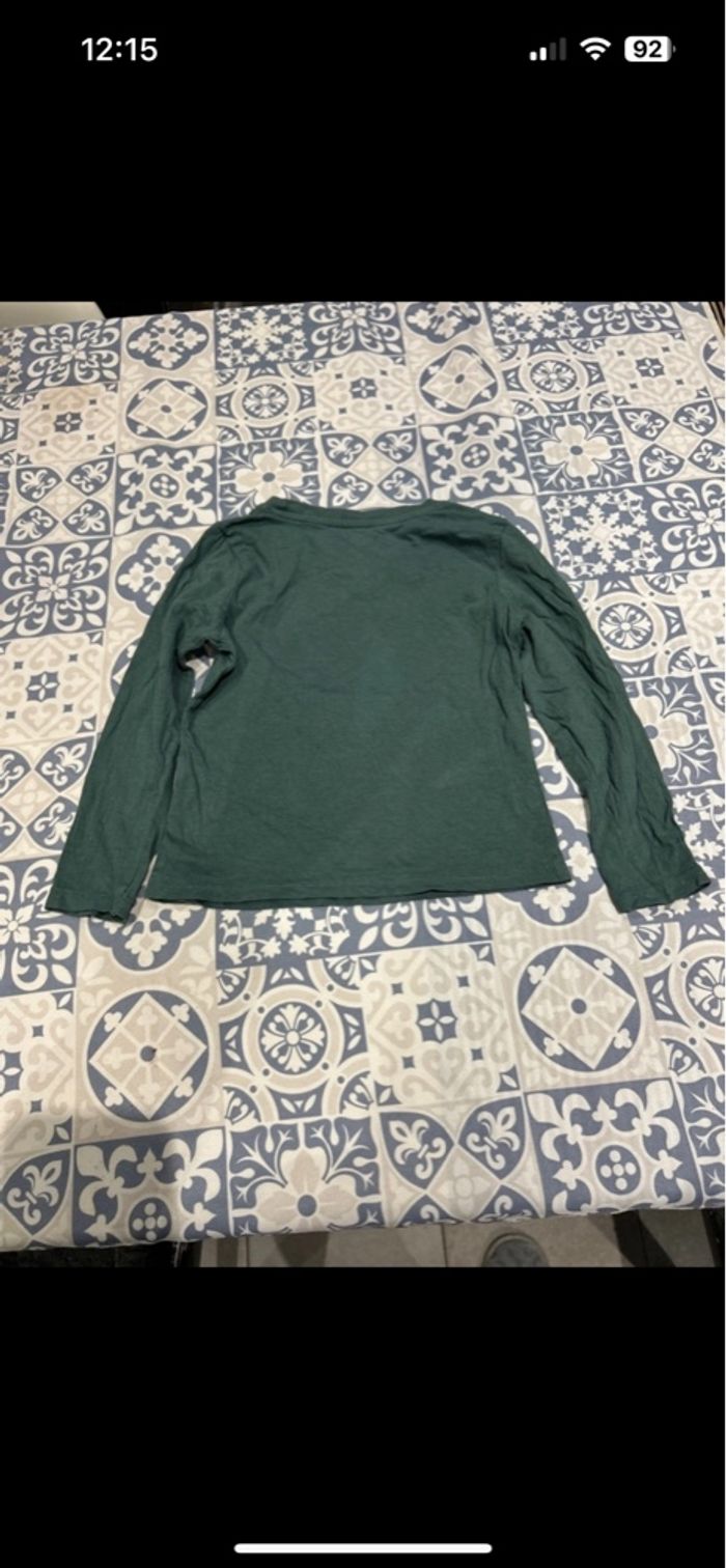 Teeshirt manches longues vert motif montagne 5 ans - photo numéro 2