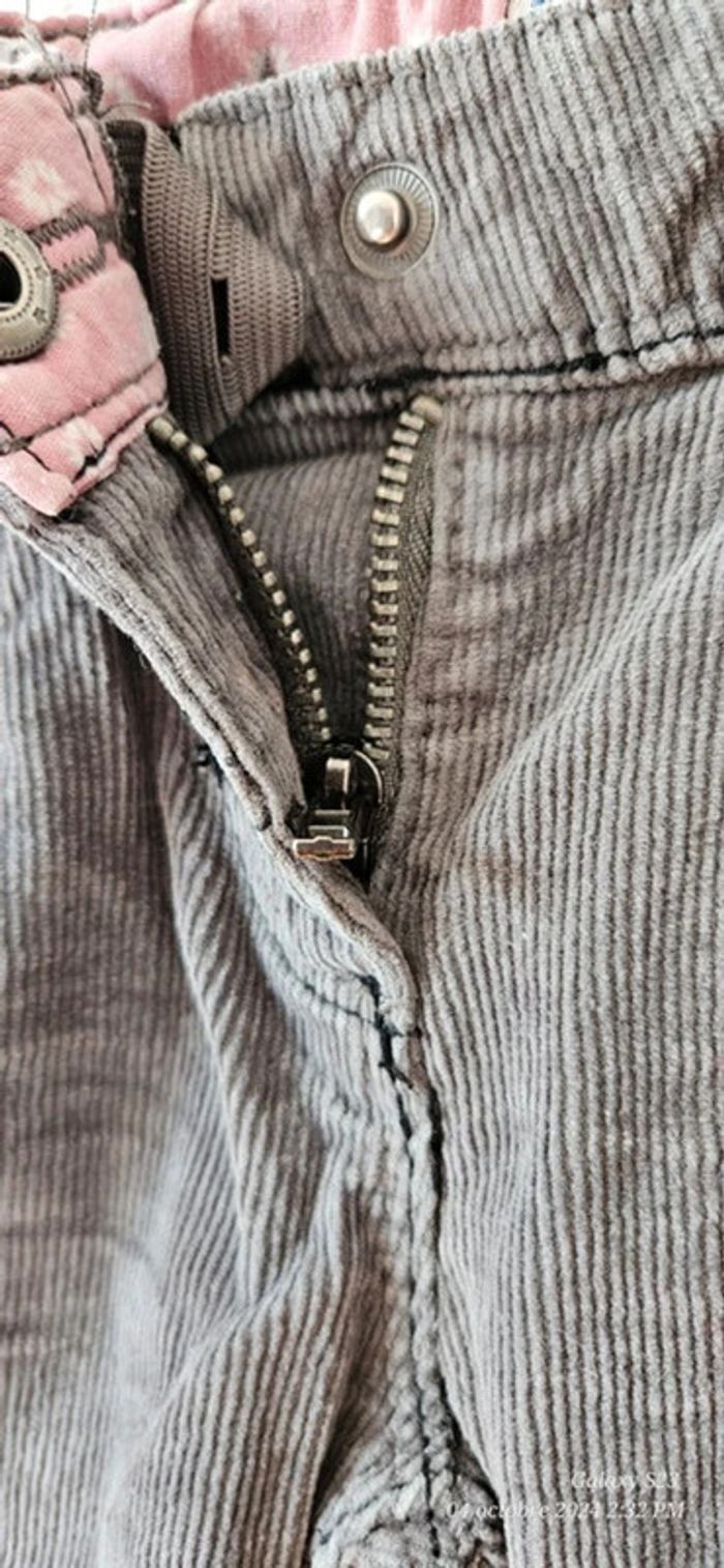 Pantalon évasé velours côtelé 5A - photo numéro 3