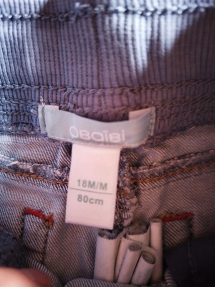 Short en jean Obaibi taille 18 mois - photo numéro 2
