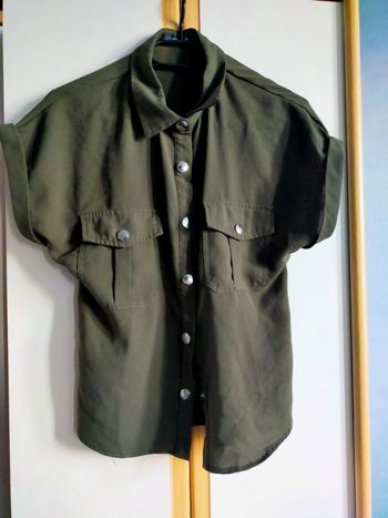 Top chemise kaki