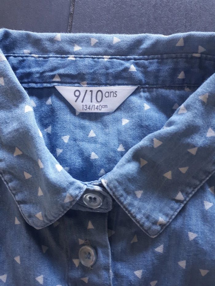 Jolie chemise coton sans manches 9-10 ans - photo numéro 5