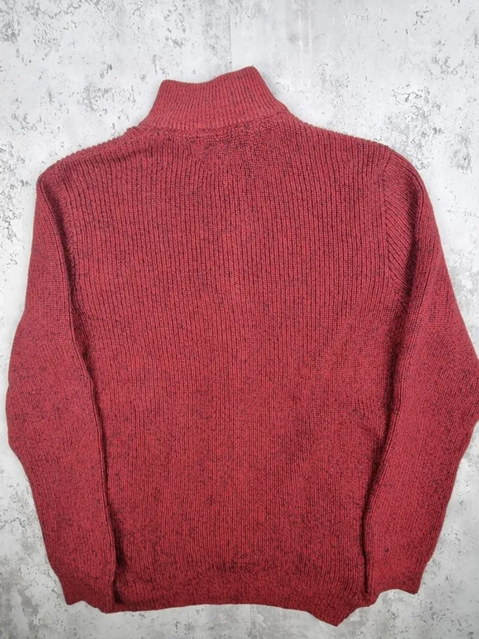 Veste zippée Tommy Hilfiger bordeaux chiné – Taille XL Hommes (mesures en photos) - photo numéro 4