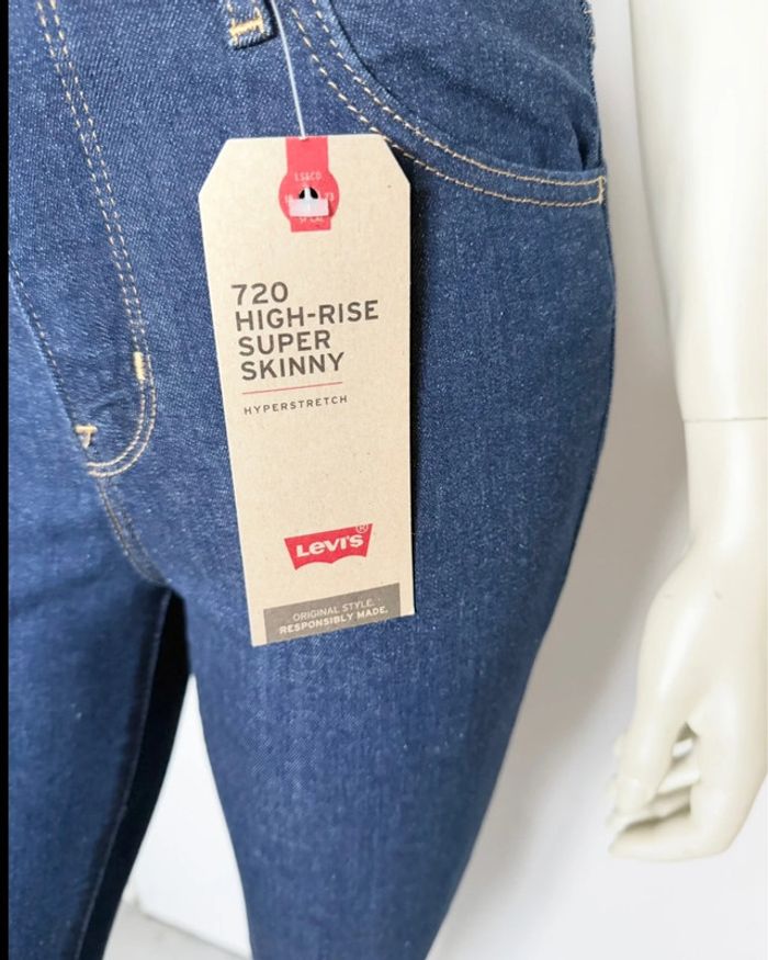 Jean Levi’s 720 Super Skinny – Taille 26/32 – Bleu brut – Neuf avec étiquette - photo numéro 5