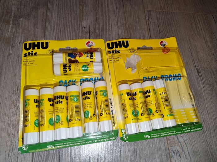Lot de 12 sticks de colle uhu neufs