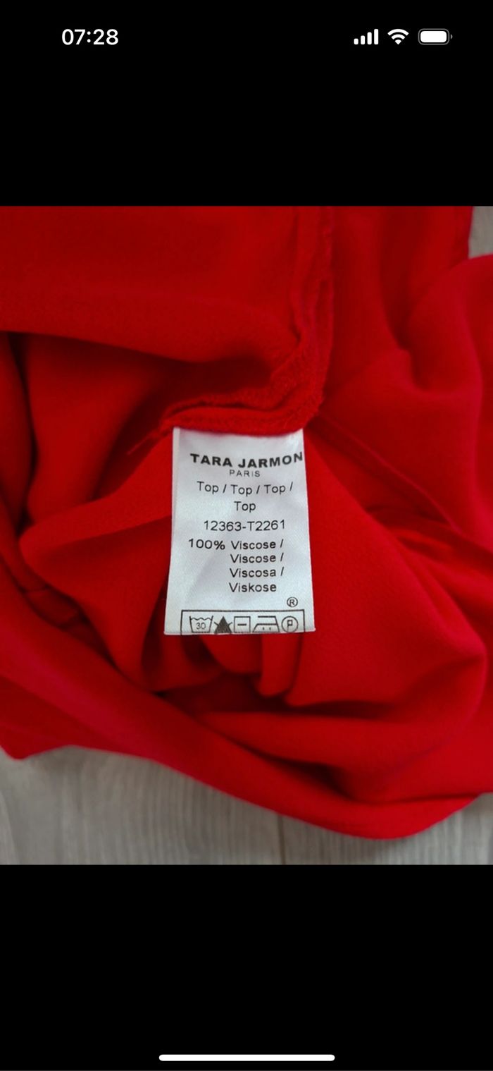 Blouse manches courtes Tara Jarmon taille 38 - photo numéro 4